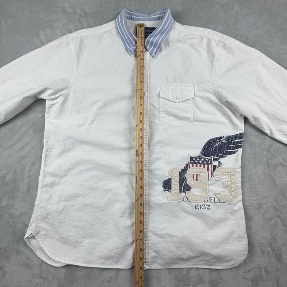 RARE Vtg Ralph Lauren Winged Foot 1932 LA Embroidered Button Down Shirt Mens XXL - Picture 7 of 15